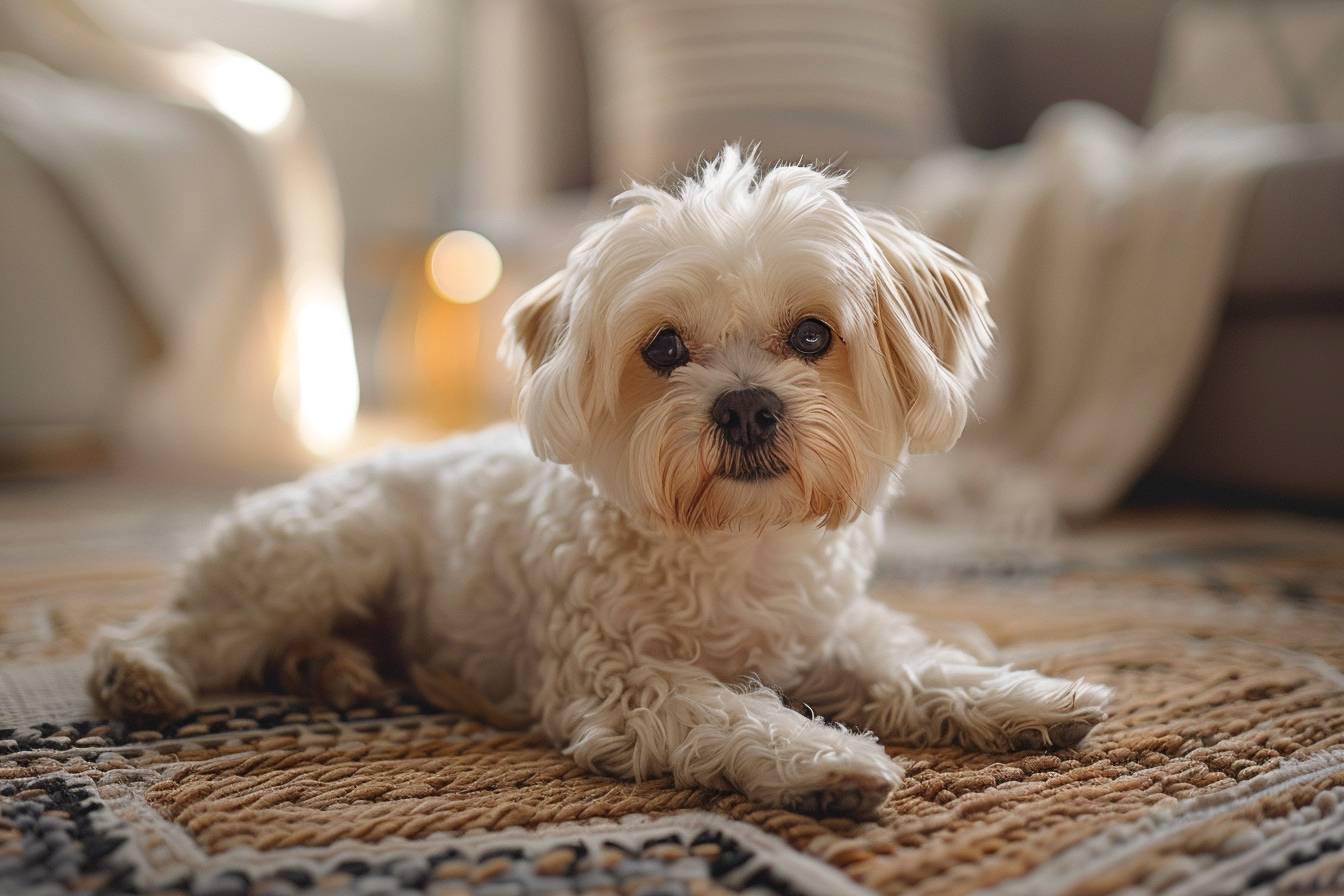 Chien adapté aux seniors avec un regard affectueux  
Bretagne un compagnon fidèle pour les personnes âgées