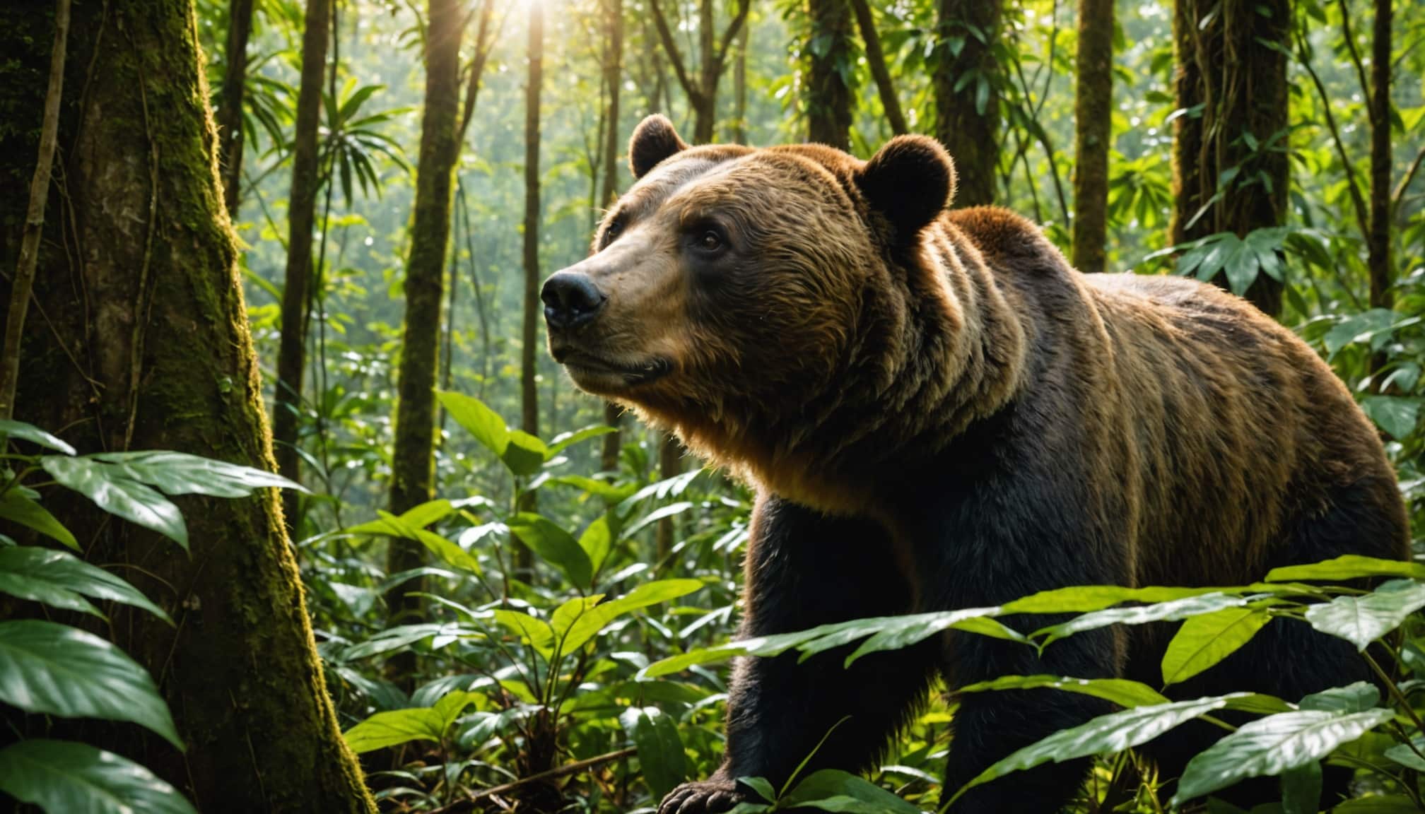 Ours Malais avec fourrure unique et caractéristiques surprenantes  
Ours Malais aux traits distinctifs et comportement intrigant