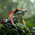 Reptiles et amphibiens côte à côte dans la nature