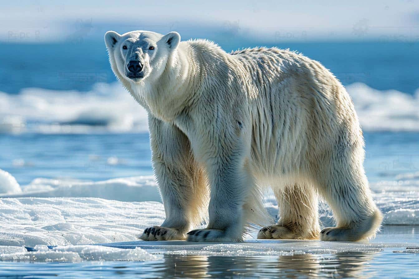 ours polaires dans un environnement en danger